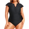 Holipick Plus Size One Piece Swimsuit for Women Tummy Control