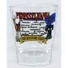 Pennsylvania State Elements Map Shot Glass