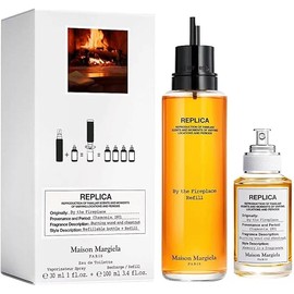 Maison Margiela Replica By The Fireplace 2-Piece Set For Unisex, (3.4 Oz Eau De Toilette Spray Refillable + 1.0 Oz Eau De Toilette Spray)