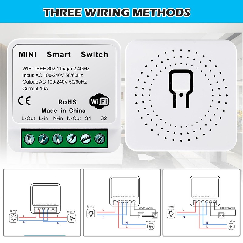 Pack of 4 Smart Home Light Switch, 40 x 40