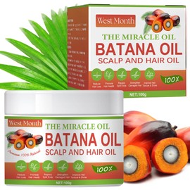 Batana Oil for Hair Growth Raw Batana Oil 100% Batana Oil Organic from Honduras Repairs and Moisturizes Dry Damaged Hair & Scalp, Reduces Hair Loss, Hair Mask Oil Treatment for All Hair Types (100g)