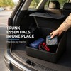Medium Collapsible PU Leather Car Trunk Organizer with Lid &