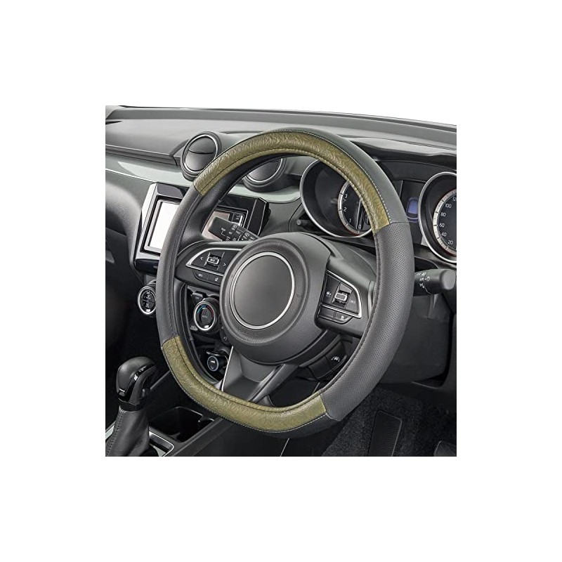 Bonform 6917-01GN Steering Wheel Cover, Retro Outdoor Antibacterial, S14.4-15.9 inches