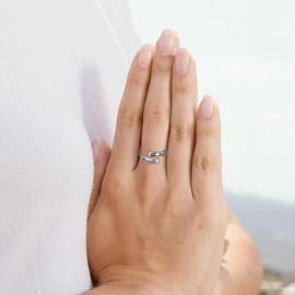 BEILIN Just Breathe Thumb Rings for Women 925 Sterling Silver Adjustable Inspirational Hope Ring Encouragement Gift, Metal, No Gemstone