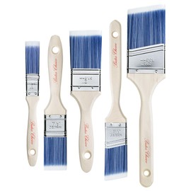 Bates- Paint Brushes, 5 Pack, Flat and Angle Brushes in Assorted Sizes, Treated Wood Handle, Paint Brushes for Walls,Wall Paint Brushes, Furniture Paint Brushes for Painting Walls, Painting Brush