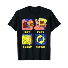 Mademark x SpongeBob SquarePants - SpongeBob Eat Play Sleep Repeat Patrick Fans Birthday Funny T-Shirt