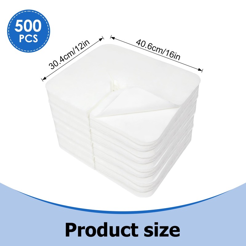 BREENHILL Disposable Face Cradle Covers 500 Count Disposable Face Rest