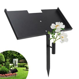 Gravestone Stand, Memorial Stone Stand for Loved People, Grave Marker Stand, Pets Tombstone Cat for Funeral, Memorial Emblem, Removable Tube, for Cemetery, Garden, Grassland