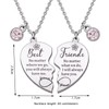 TZMFHD Friendship Necklace, 2 Pcs Exquisite Best Friend Necklace, Fashionable