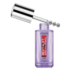 L'Oréal Paris Revitalift Filler Sérum de Ojos con Ácido Hialurónico + Cafeína, Rellena hasta 2.5% Líneas de Expresión y Corrige Ojeras, Aplicador Trip
