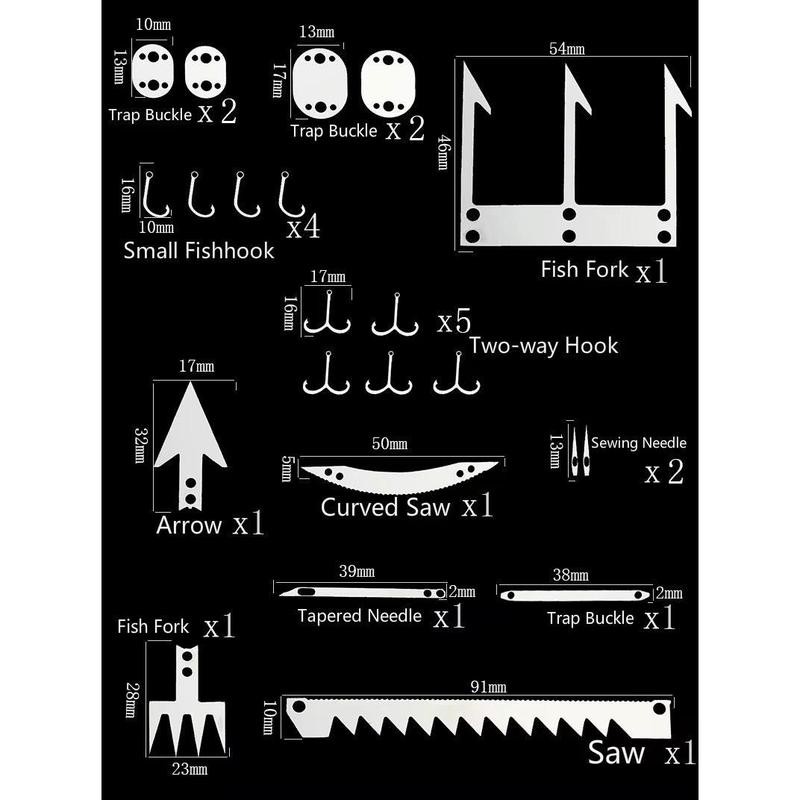 Survival Cards 4 Pack - Color: Stainless Steel