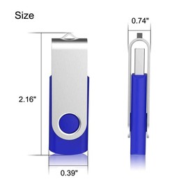 Generic 16GB Flash Drive 10 Pack USB Flash Drives 16G USB 2.0 Memory Stick Thumb Drive((10Pack Blue, 16GB)