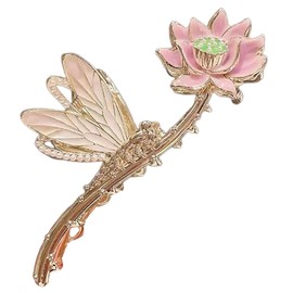 Healeved Lotus Flower Hair Claw Clip for Women Elegant Metal Claw Hair Accessory for Daily Wear Parties and Festivals Durable Material