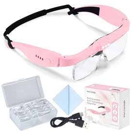 YOCTOSUN Magnifying Glasses with Light,0.75X-4.0X Magnifying Headset