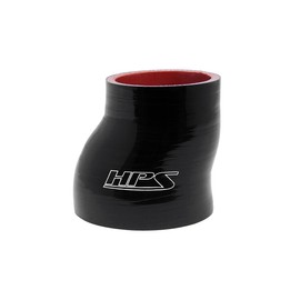 HPS HTSOR-200-238-BLK High Temperature 4-ply Polyester Silicone Offset Reducer Coupler Hose, 2" - 2-3/8" ID, 5 mm Wall Thickness, 3" Length, Black