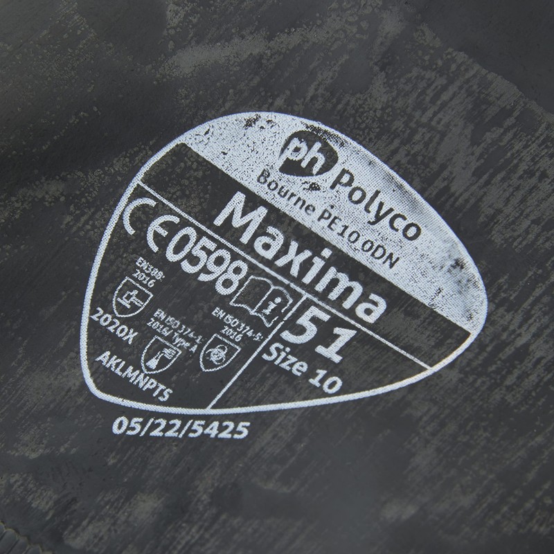 Polyco 517 Maxima Heavy Duty Flock Lined Natural Rubber Gloves