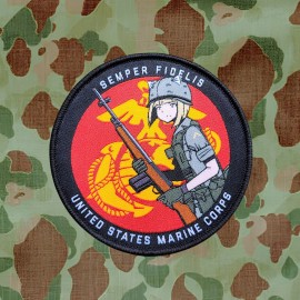 Anime Vietnam War Marines Call of Duty Girl Panzer Morale Military Airsoft Patch