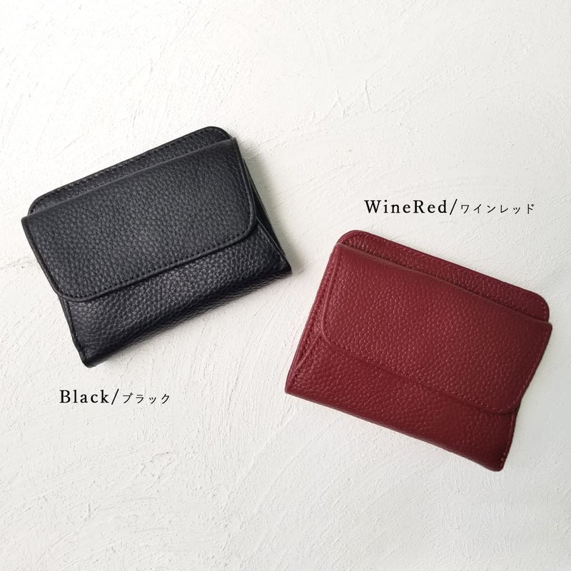 Giselle Women's Men's Bi-Fold Bifold Wallet, Mini Wallet, Thin, Cowhide