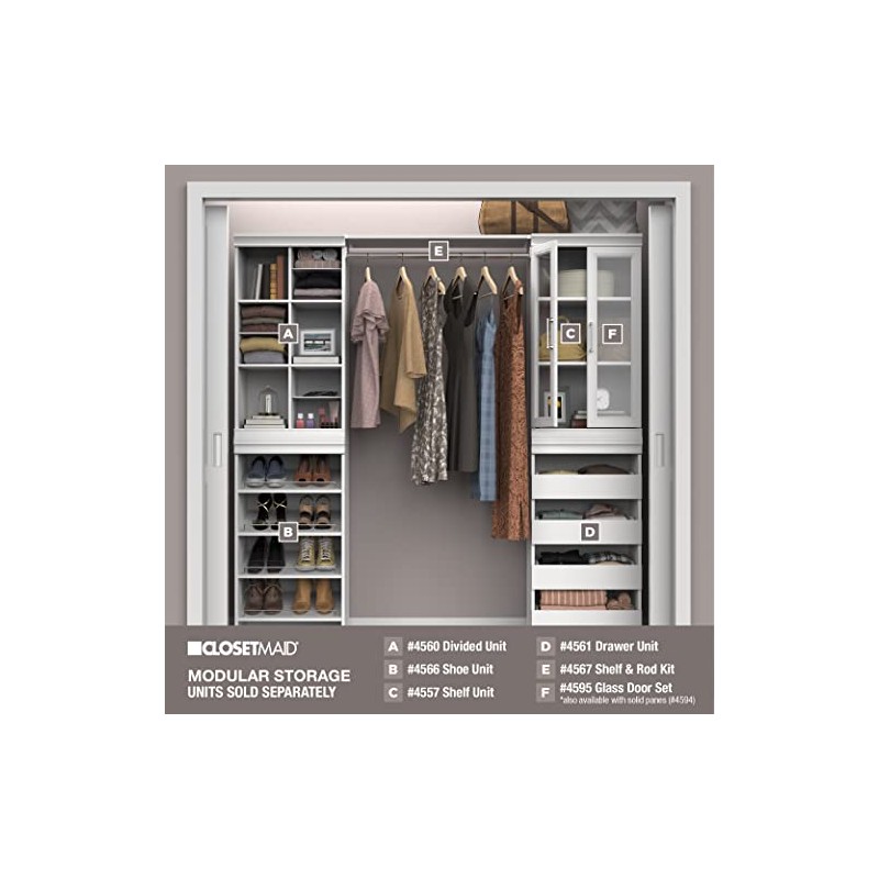 ClosetMaid ClosetMaid Modular Storage Shelf Unit with 3 Shelves, Wood