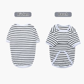 PetSmiler Dog Jumper - Thin Dog Jumper Small Dogs Striped Dog Shirts for Small Dogs Cats Shirt Stretchy Jumper Dog Jumper Chihuahua French Bulldog (Black XL)