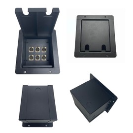 ProSpeakerparts PROCRAFT FPML-6X-BK - 6 CH Customizable Black Floor Box with XLR Connectors