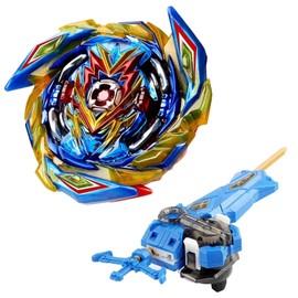 Netoke Gyro Burst Spinning Top Set, 4D Metal Fusion Fight Spinning Top, with Battling B-200 Holy Sword Launcher LR Gift Set, Models: B-163