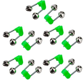 Semazz Fishing Alarm Bells,10 PCS Fishing Rod Bite Alarm Fishing Ring Bell Loud Sound Bite Fishing Rod Alarm Fishing Bells Clips for Fishing Enthusiasts