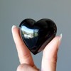 Satin Crystals Rainbow Obsidian Heart Love Gemstone 1.0-1.25 inch