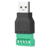 2 PCS Terminal Connector USB Male Plug to 5 Pin