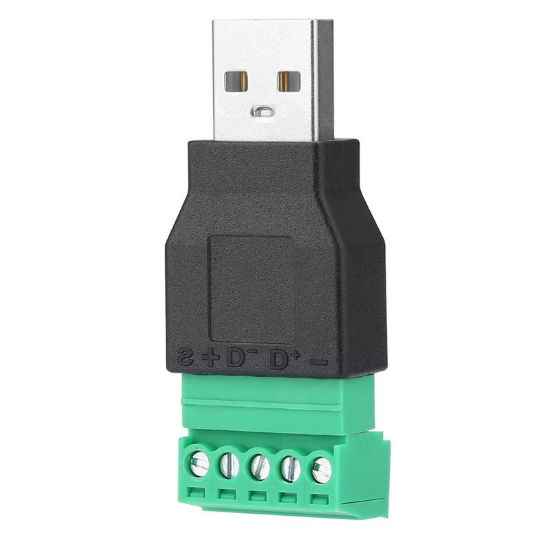 2 PCS Terminal Connector USB Male Plug to 5 Pin