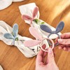 Papierdrachen 12 Rabbit Ears Napkin Rings - Wooden Table Decoration