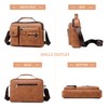 Naudamp Men's Shoulder Bag Leather Shoulder Bag Casual Waterproof Bag