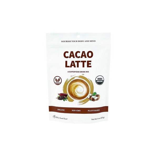 Latte, Superfood Drink Mix, Cacao, 8 oz Packet