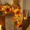 Valery Madelyn 6ft Pre-Lit Fruits & Dahlia Fall Garland for