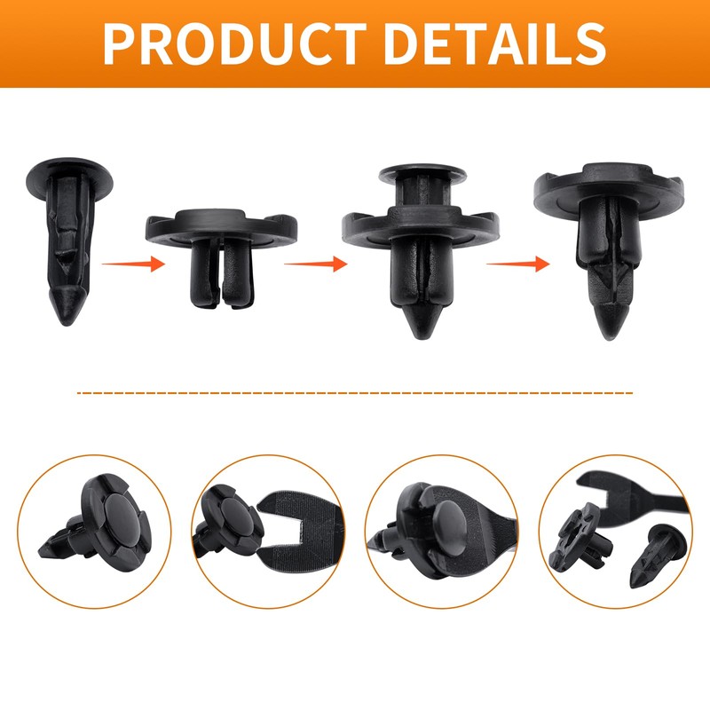 SECLUDE 20PCS Fender Trim Panel Bumper Shield Retainer Fastener Bumper