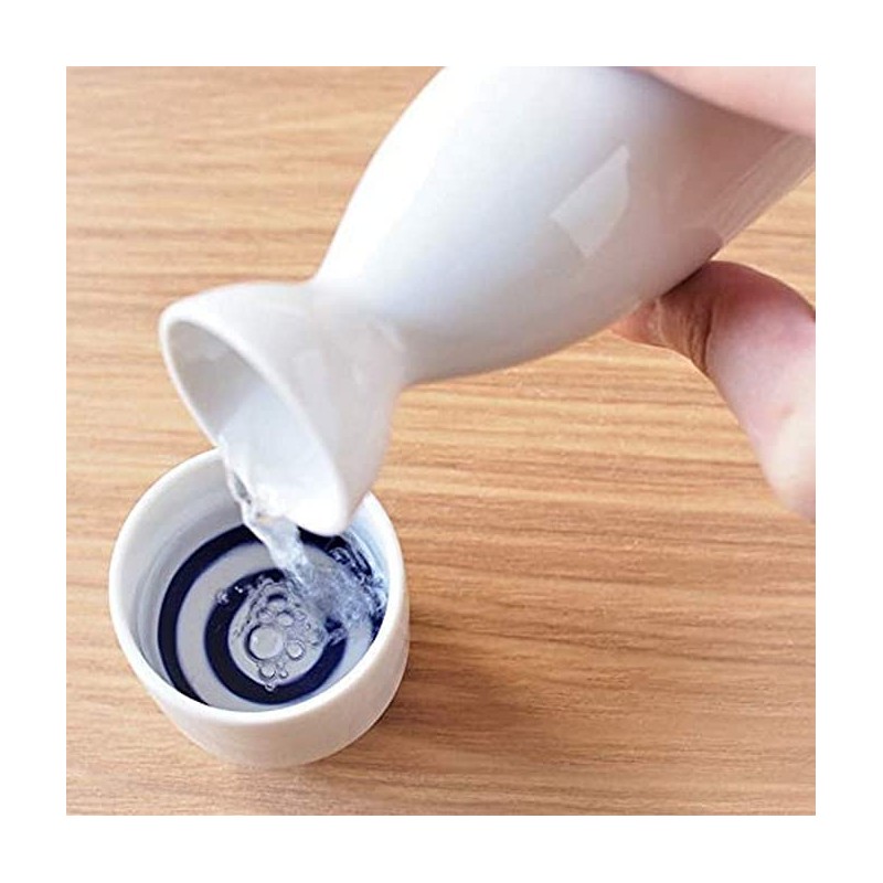 JapanBargain Porcelain Sake Carafe, Japanese Style Serving Bottle for Hot