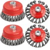 Twist Knot Wire Wheel Cup Brush Set for Angle Grinder,