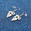WUSUANED Cheese Pendant Earrings Sweet Food Cheese Charm Ear Hook