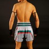 Tuff Muay Thai Boxing Shorts Double Tigers (White, XL)