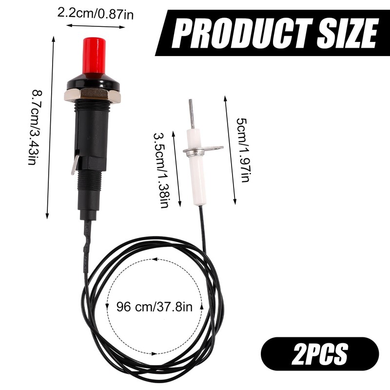 Gosknor 2pcs Piezo Spark Igniter Ignition, Grill Igniter Replacement Electrode