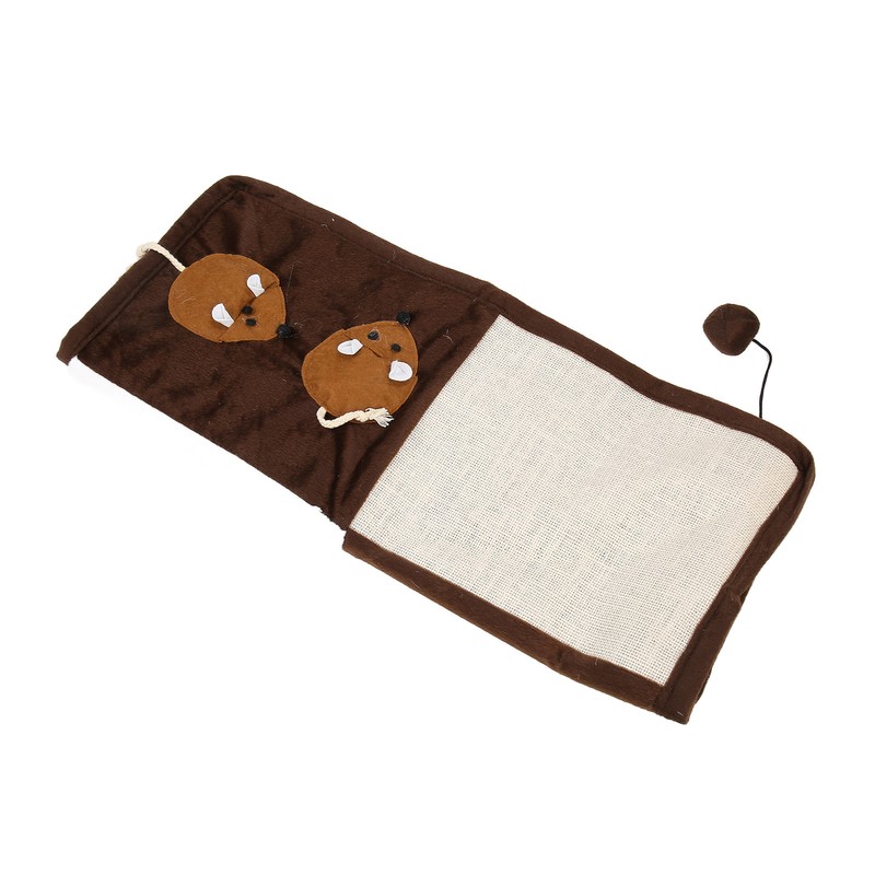 Cat Scratcher Mat Funny Cute Mice Decoration Ring Paper Natural