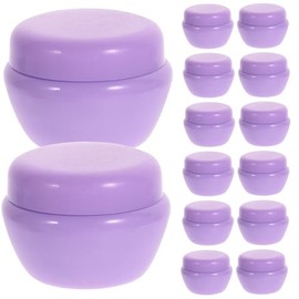 Jojofuny Unidades Tarro Diseño Forma Hongo Tapa Interior Crema Cosmética Plástico Púrpura Tamaño Viaje Prueba Fugas Bolsa