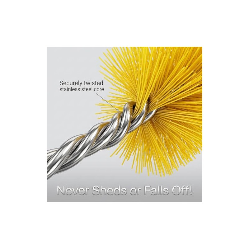 Cepillo de desagüe flexible, limpiador de nailon, manguera elástica de