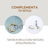 Genérico - Set de Collar y Anillo Ajustable de Gato