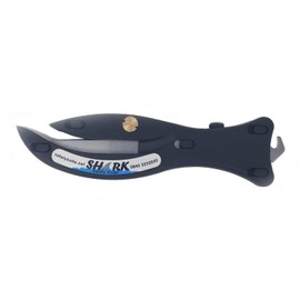 Shark Enclosed Blade Safety Box Cutter with Retractable Hook - (Black)