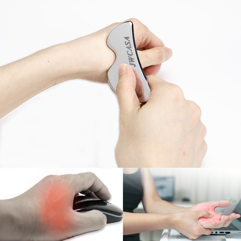 JWCASA Gua Sha Facial Tools Stainless Steel Mini Guasha Tool