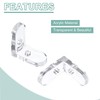 sourcing map 12 Set Acrylic Corner Bracket, L-Shaped Corner Connector