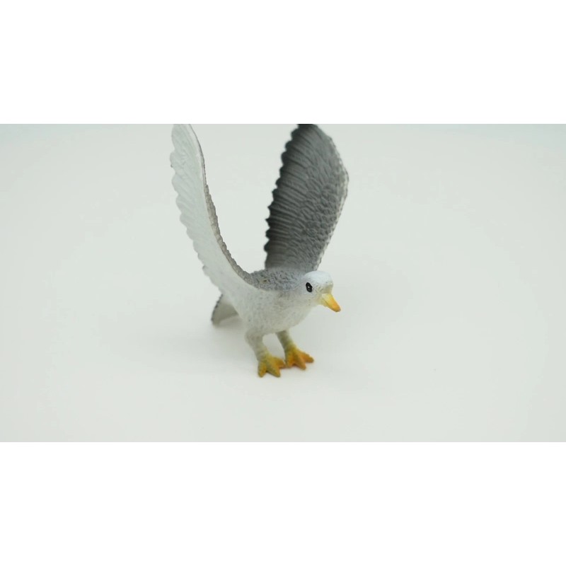 CO Seagull Toy, Very Nice Rubber Model, Hand Painted 3"