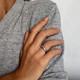 Silverly Women's Men's .925 Sterling Silver Unisex Wedding Band 5mm Thumb Ring