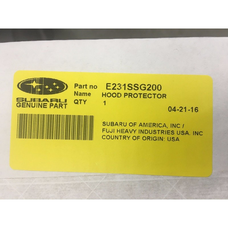 Subaru 2014 to 2018 Forester OEM Hood Rock Protector Bug
